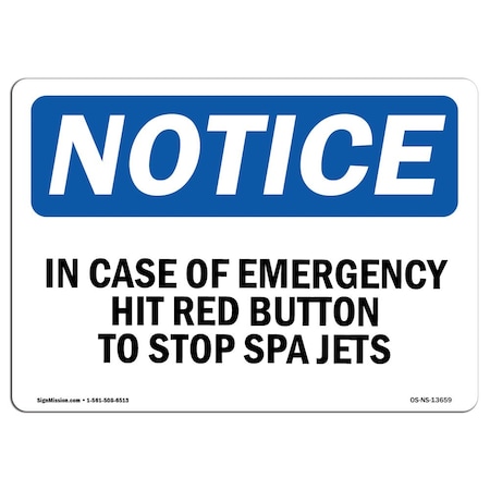 Signmission OSHA Notice, 10" Height, 14" Width, Peel And Stick Wall Graphic, 14" W, 10" H, Landscape OS-NS-RD-1014-L-13465